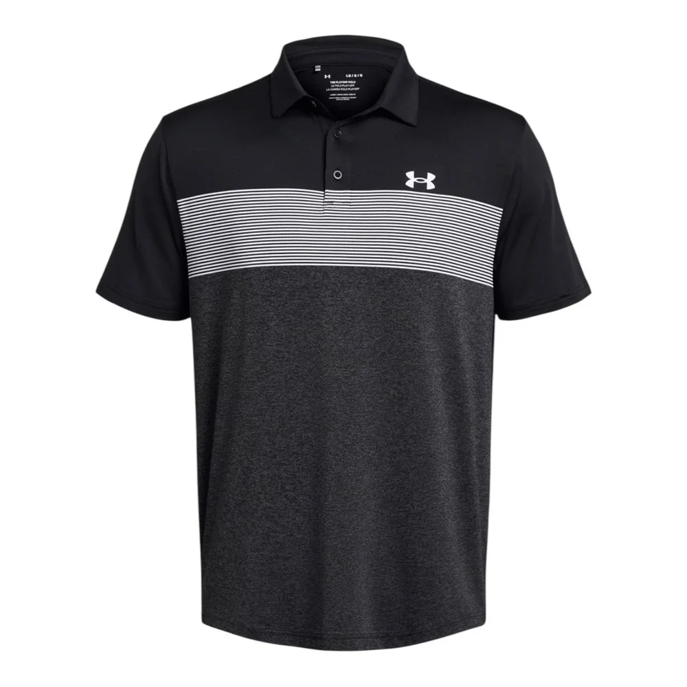 UNDER‎ ARMOUR Polo Shirt Men's 2XL Loose Heatgear Colorblock Stretch Golf Polo